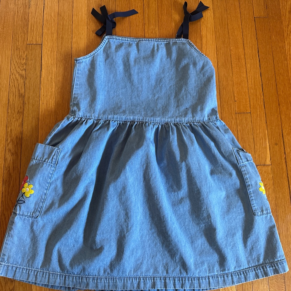 Hanna Andersson Rainbow Chambray Garden Dress, Size Girl’s 10 - Picture 7 of 10